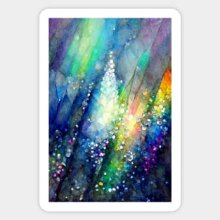 Iridescent Crystals Sticker